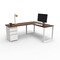 We'Re It Connect It L-Shaped Desk, 77 in D X 30 in H, 60 in W X Thermally Fused Laminate DI60304824L1BBF-WH-WNB - alternate 1